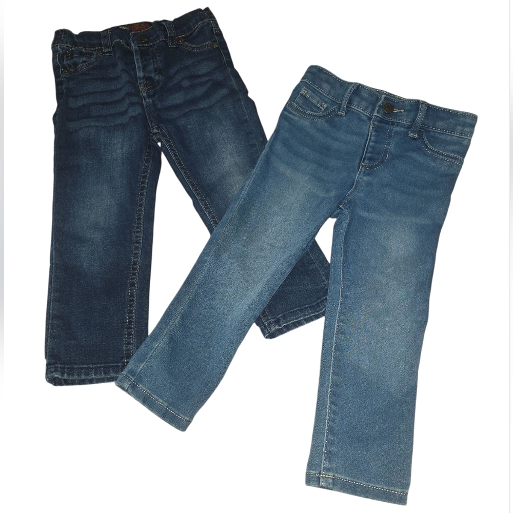 Kids Denim Jeans Set - Blue and Dark Blue